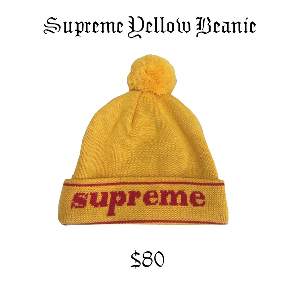 supreme beanie yellow